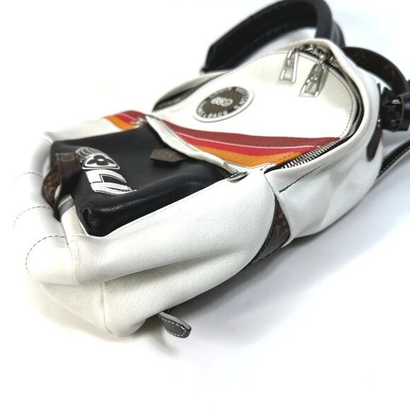 LOUIS VUITTON M55797 Monogram Palm Springs PM Backpack Leather White - Picture 13 of 14